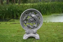 Gartendekoparadies Belle|Animaux-Sculpture Koi avec trois poissons