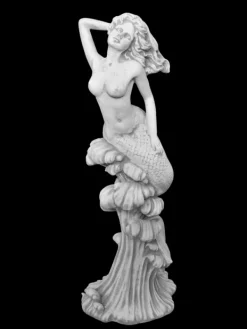 Gartendekoparadies Figures & Statues-Sirène sur une vague follement écumante