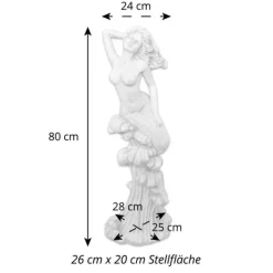 Gartendekoparadies Figures & Statues-Sirène sur une vague follement écumante