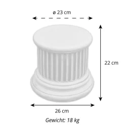 Gartendekoparadies Colonnes & Socles-Socle élégant à cannelures