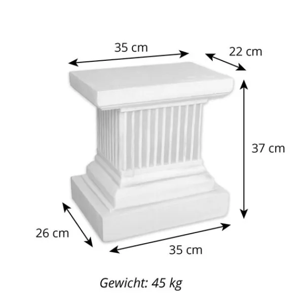 Gartendekoparadies Colonnes & Socles-Socle rectangulaire
