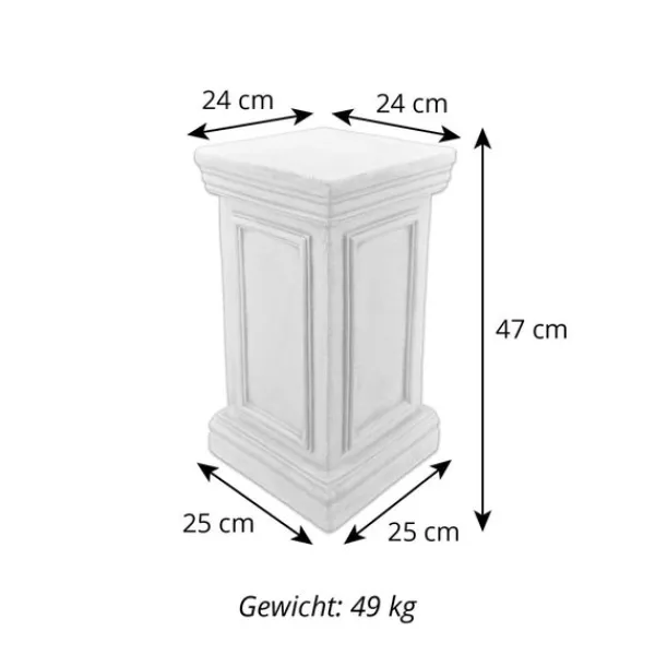 Gartendekoparadies Colonnes & Socles-Socle rectangulaire