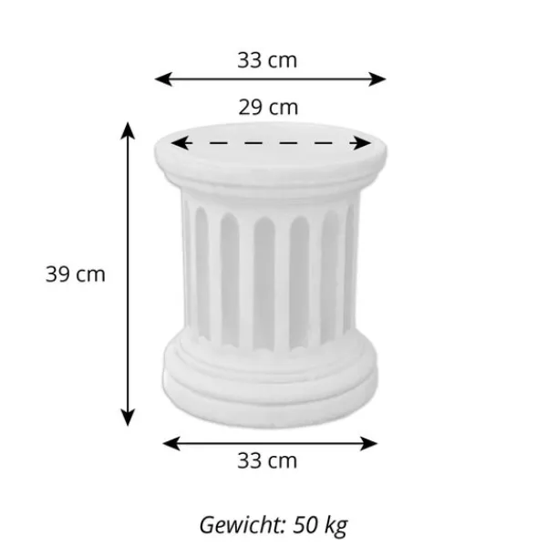 Gartendekoparadies Colonnes & Socles-Socle rond