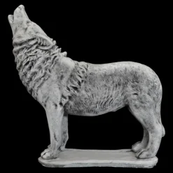 Gartendekoparadies Animaux-Statue : loup hurlant