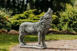 Gartendekoparadies Animaux-Statue : loup hurlant