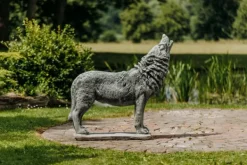 Gartendekoparadies Animaux-Statue : loup hurlant