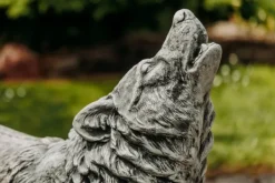 Gartendekoparadies Animaux-Statue : loup hurlant