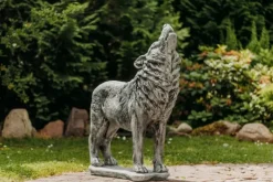 Gartendekoparadies Animaux-Statue : loup hurlant