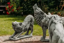 Gartendekoparadies Animaux-Statue : loup hurlant