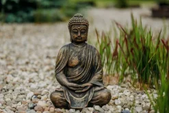 Gartendekoparadies Bouddhas-Statue de Bouddha assis avec coloration exclusive