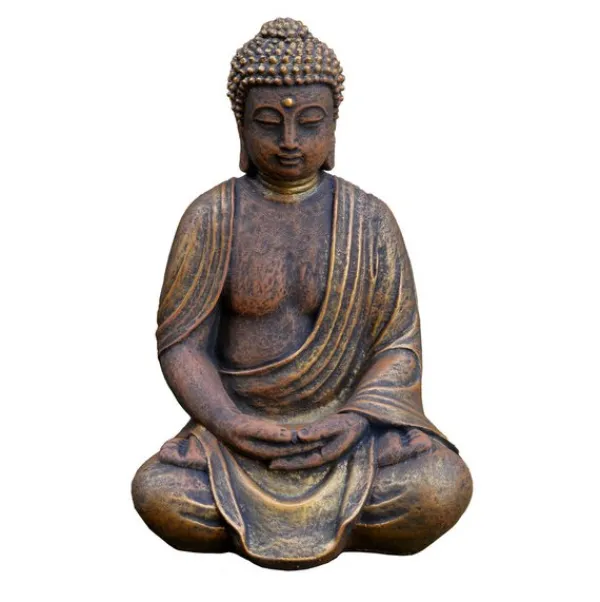Gartendekoparadies Bouddhas-Statue de Bouddha assis avec coloration exclusive