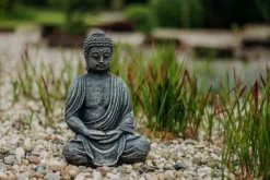 Gartendekoparadies Bouddhas-Statue de Bouddha assis de style antique