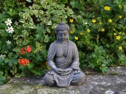 Gartendekoparadies Bouddhas-Statue de Bouddha assis de style antique