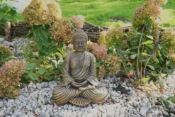 Gartendekoparadies Bouddhas-Statue de Bouddha aux couleurs bronze exclusives