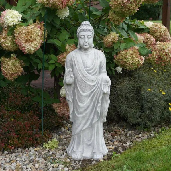 Gartendekoparadies Bouddhas-Statue de Bouddha avec un geste typique de la main