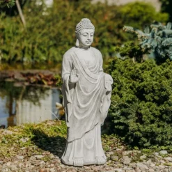 Gartendekoparadies Bouddhas-Statue de Bouddha avec un geste typique de la main