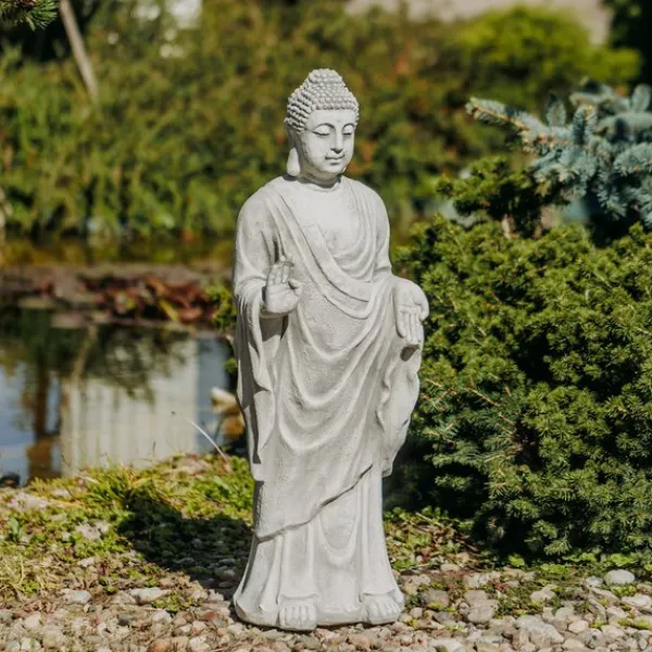 Gartendekoparadies Bouddhas-Statue de Bouddha avec un geste typique de la main