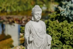 Gartendekoparadies Bouddhas-Statue de Bouddha avec un geste typique de la main