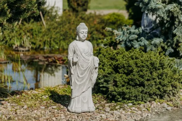 Gartendekoparadies Bouddhas-Statue de Bouddha avec un geste typique de la main