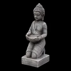 Gartendekoparadies Bouddhas-Statue de Bouddha enchanteresse sur un piédestal