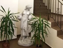 Gartendekoparadies Figures & Statues-Statue de femme au bain d'oiseau