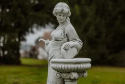 Gartendekoparadies Figures & Statues-Statue de femme au bain d'oiseau