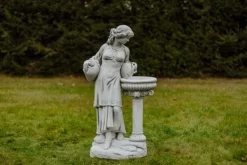 Gartendekoparadies Figures & Statues-Statue de femme au bain d'oiseau