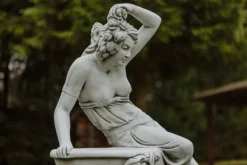 Gartendekoparadies Figures & Statues-Statue de femme avec bol à plantes
