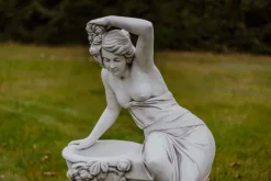 Gartendekoparadies Figures & Statues-Statue de femme avec bol à plantes