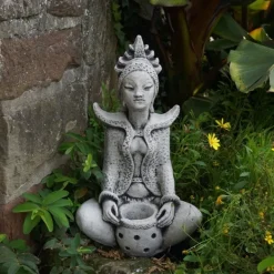 Gartendekoparadies Bouddhas-Statue de la déesse hindoue Sarasvati