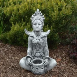 Gartendekoparadies Bouddhas-Statue de la déesse hindoue Sarasvati
