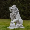 Gartendekoparadies Animaux-Statue de lion à gauche avec ballon