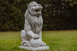 Gartendekoparadies Animaux-Statue de lion avec boule à droite