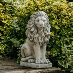 Gartendekoparadies Animaux-Statue de lion tournée vers la droite