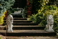 Gartendekoparadies Animaux-Statue de lion tournée vers la droite