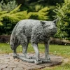 Gartendekoparadies Animaux-Statue de loup : représentation détaillée