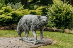Gartendekoparadies Animaux-Statue de loup : représentation détaillée