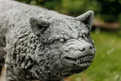 Gartendekoparadies Animaux-Statue de loup : représentation détaillée