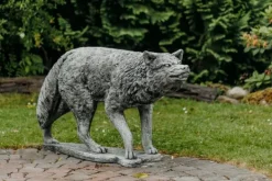 Gartendekoparadies Animaux-Statue de loup : représentation détaillée
