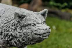 Gartendekoparadies Animaux-Statue de loup : représentation détaillée