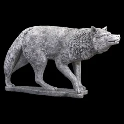 Gartendekoparadies Animaux-Statue de loup : représentation détaillée