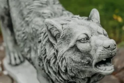 Gartendekoparadies Animaux-Statue de loup : en attaquant