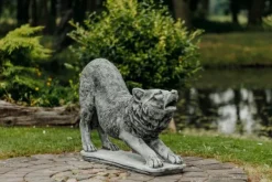 Gartendekoparadies Animaux-Statue de loup : en attaquant
