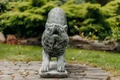 Gartendekoparadies Animaux-Statue de loup : en attaquant