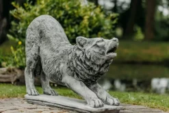 Gartendekoparadies Animaux-Statue de loup : en attaquant