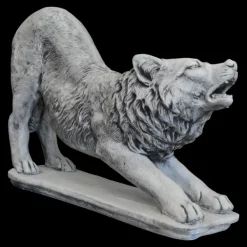 Gartendekoparadies Animaux-Statue de loup : en attaquant