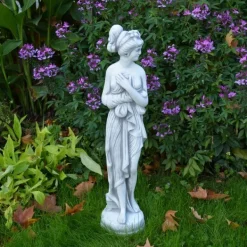 Gartendekoparadies Figures & Statues-Statue de Pandore sur socle rond