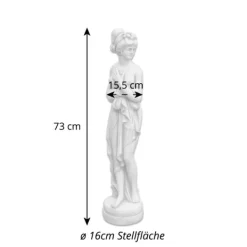 Gartendekoparadies Figures & Statues-Statue de Pandore sur socle rond