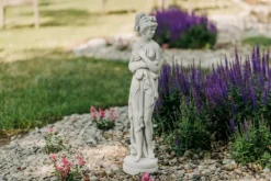 Gartendekoparadies Figures & Statues-Statue de Pandore sur socle rond