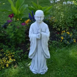 Gartendekoparadies Bouddhas-Statue debout d'un moine bouddha